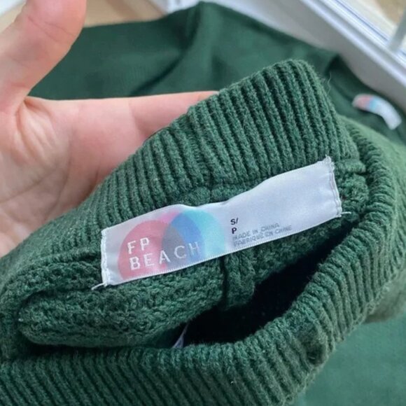 Free People 2-piece Hailee Sweater Set Green Meadow - Picture 3 of 3